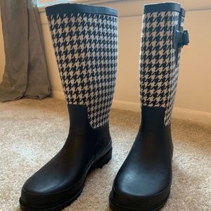 Merona Target Shoes Houndstooth Raingarden Boots Rubberfabric